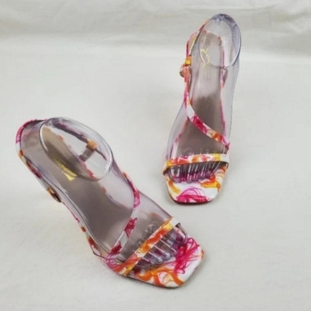 X2B multi color slingback heel sandals